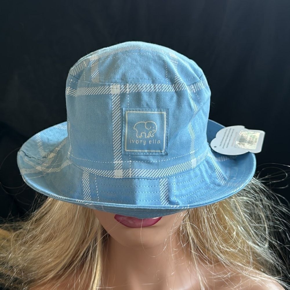 Ivory ella plaid bucket hat